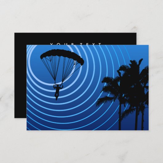 日の出によるスカイダイビング 招待状 (正面/裏面)