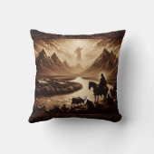 日の出に山の上にイエスが現れる クッション (裏面)