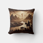 日の出に山の上にイエスが現れる クッション (正面)