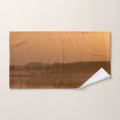 日の出に鶴 バスタオルセット (ハンドタオル)