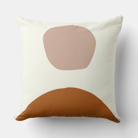 日の出のぼうほ枕ピンクとさび クッション (正面)