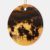 日の出のアヒル セラミックオーナメント (左)