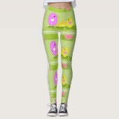 日の出のイースターかわいいひよこ レギンス (正面)