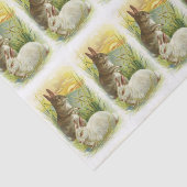 日の出のイースターのウサギ 薄葉紙 (詳細)