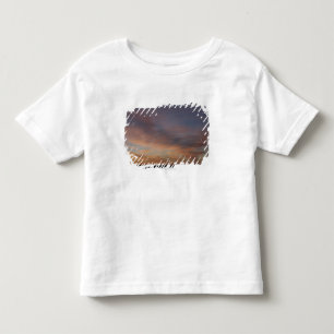 日の出のオレンジ空の雲 トドラーTシャツ