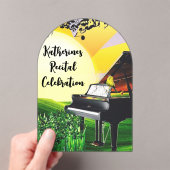 日の出のカナリア！ アクリル招待状 (インサイチュ (ポータブル))