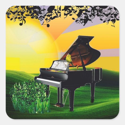 日の出のカナリア！ スクエアシール (正面)