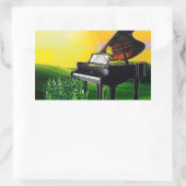 日の出のカナリア！ 長方形シール (バッグ)