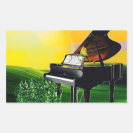 日の出のカナリア！ 長方形シール