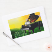 日の出のカナリア！ 長方形シール (封筒)