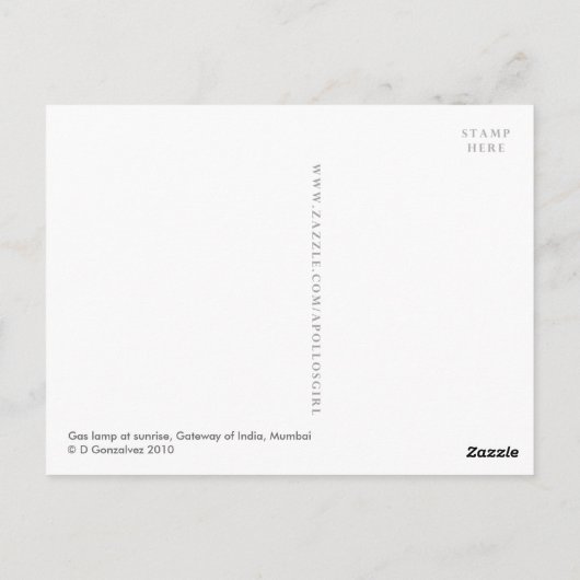 日の出のガス灯 ポストカード (裏面)