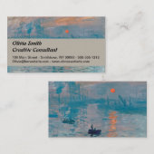 日の出のクロードモネ印象派 名刺 (正面/裏面)