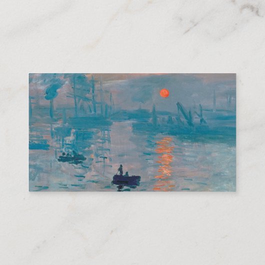 日の出のクロードモネ印象派 名刺 (裏面)