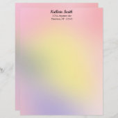 日の出のグラデーション レターヘッド (正面/裏面)