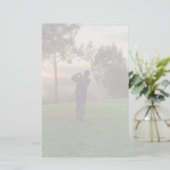 日の出のゴルファー 便箋 (スタンド正面)