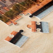 日の出のシカゴのスカイラインのパノラマ ジグソーパズル (側面)