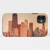 日の出のシカゴのスカイラインのパノラマ Case-Mate iPhoneケース (裏面(横))