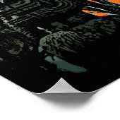 日の出のトロピカルポスター2つのチキ像 ポスター (角)