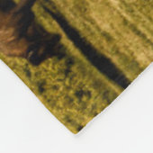 日の出のバイソン フリースブランケット (角)