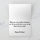 日の出のバースデー・カードの採取 カード (内部)