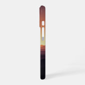 日の出のビンテージ砂漠の山々 iPhone 16ケース (左側面)