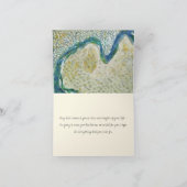 日の出のビーチにヤシの木 カード (内部)