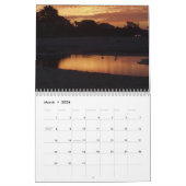 日の出のビーチの歩行 カレンダー (3月 2026)