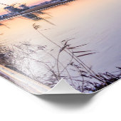 日の出のプリント中の冬の風車 フォトプリント            (角)