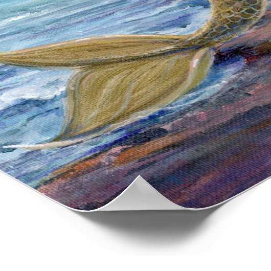 日の出のポスタープリントのセレーネ人魚 ポスター (角)