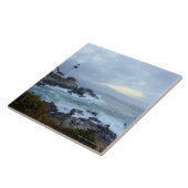 日の出のポートランドヘッド灯台 タイル (側面)