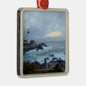 日の出のポートランドヘッド灯台 メタルオーナメント (右)