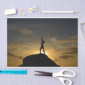 日の出のヨガ 薄葉紙 (クラフト)