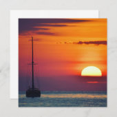 日の出のヨット 招待状 (正面/裏面)