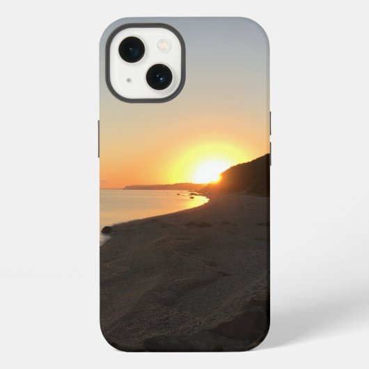 日の出のロングアイランドサウンドiPhoneケース iPhoneケース (裏面)