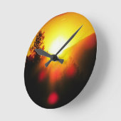 日の出の上がる時間日没 ラウンド壁時計 (傾斜)
