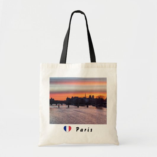 日の出の上のイルデラシテアンドノートルダム – パリ トートバッグ (正面)