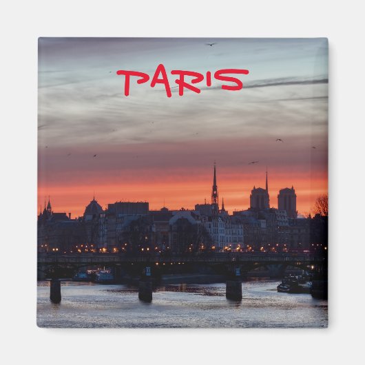 日の出の上のイルデラシテアンドノートルダム – パリ マグネット (正面)