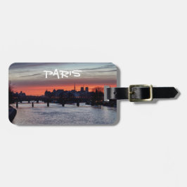 日の出の上のイルデラシテアンドノートルダム – パリ ラゲッジタグ