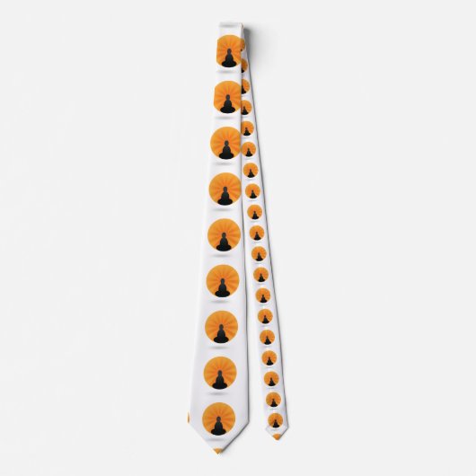 日の出の仏、仏教、禅。 ネクタイ (正面)