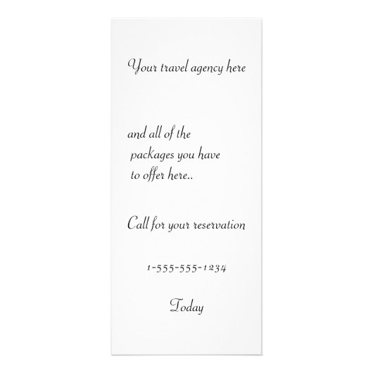 日の出の休暇の棚カード ラックカード (裏面)