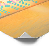 日の出の写真にポスター文字を立ち上げて輝く ポスター (角)