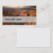 日の出の劇的な渓谷のシンプルな名刺 名刺 (正面/裏面)