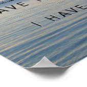 日の出の勇気付けられる聖書の聖句ヨハネ16:33 ポスター (角)