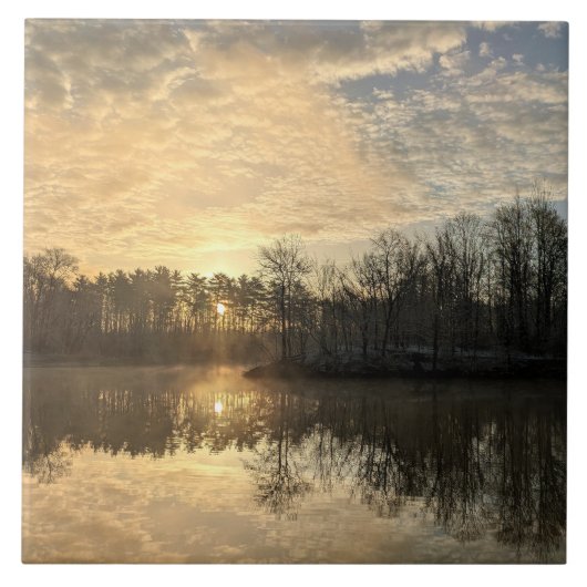 日の出の反射 タイル (正面)