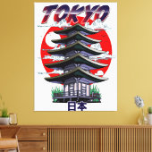 日の出の国日本寺院ロゴ キャンバスP キャンバスプリント (インサイチュ (リビング))