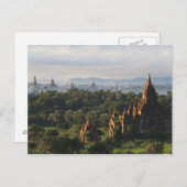日の出の寺院，バガン，ミャンマー ポストカード (正面/裏面)