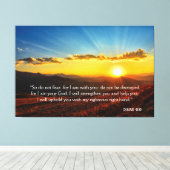 日の出の山イザヤ41:10恐れていない キャンバスプリント (インサイチュ (ウッドフロア))