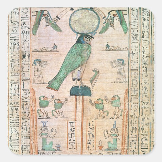 日の出の崇拝 スクエアシール (正面)