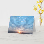 日の出の挨拶状 カード (黄色い花)