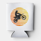 日の出の日没にエアキャッチするモトクロスダートバイク 缶クーラー (正面)